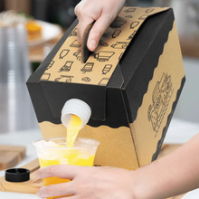 Load image into Gallery viewer, 96 oz Beverage Take-Out Container, Kraft, 25ct