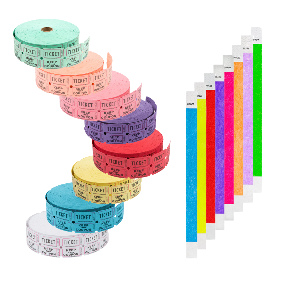 Banded Raffle Ticket Wristbands & Raffle Tickets – To Go Packaging