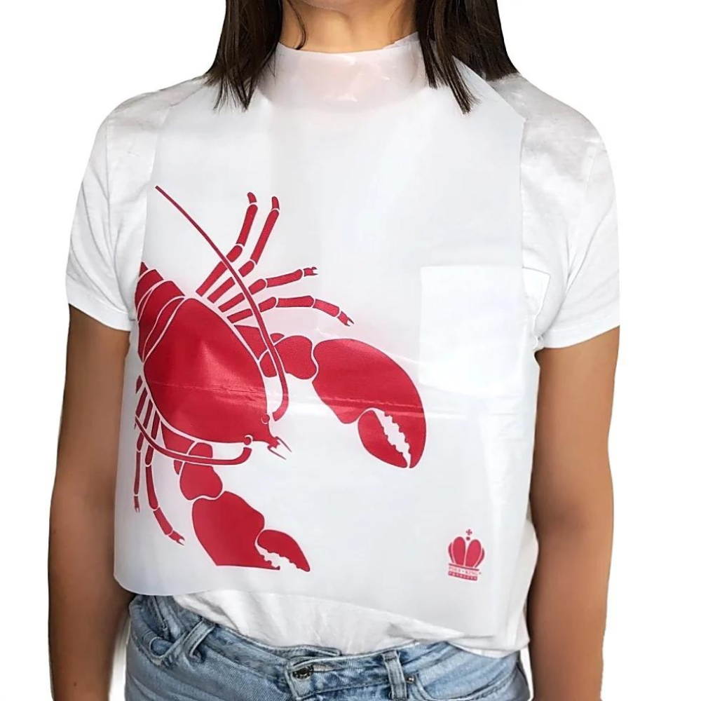 15in X 20in Poly Bibs Apron, Lobster, Crawfish, 500CT