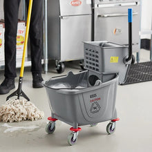 Load image into Gallery viewer, Mop Bucket with Wringer 36 Quarts Yellow
