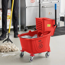 Load image into Gallery viewer, Mop Bucket with Wringer 36 Quarts Yellow
