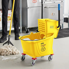 Load image into Gallery viewer, Mop Bucket with Wringer 36 Quarts Yellow
