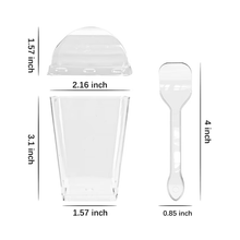 Load image into Gallery viewer, 5oz Plastic Dessert Cups with Lids and Spoons
