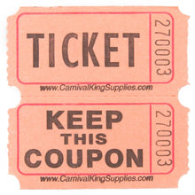 Load image into Gallery viewer, Orange Raffle Tickets
