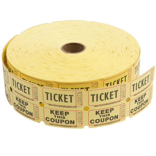 Yellow Raffle Tickets
