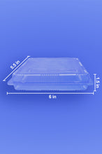 Load image into Gallery viewer, 6&quot; X 5.5&quot; X 1.5&quot; CLEAR HINGE CONTAINER
