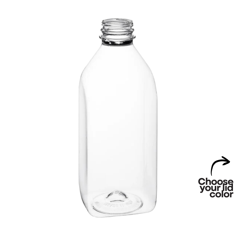 32 oz. Juice Bottle Clear Plastic  To Go Packaging