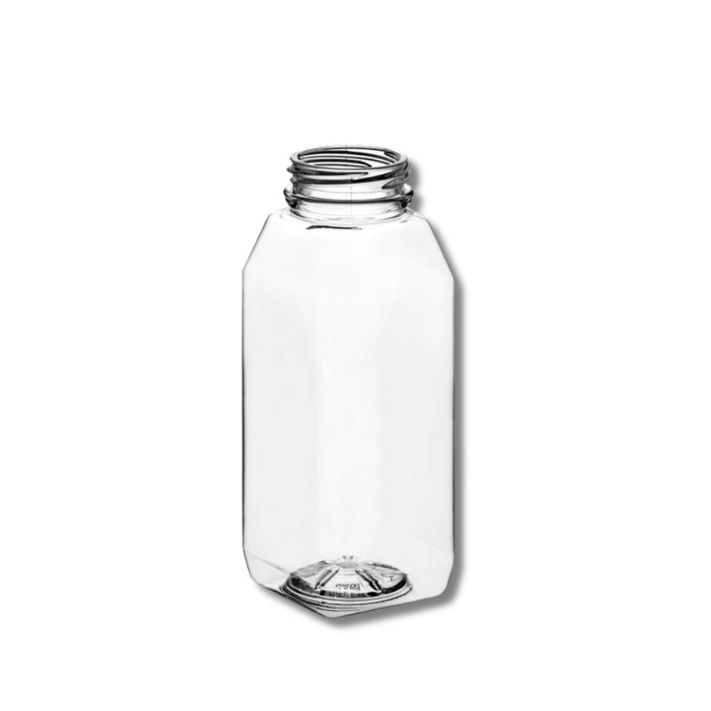 8 OZ CLEAR JUICE BOTTLE W/ LIDS
