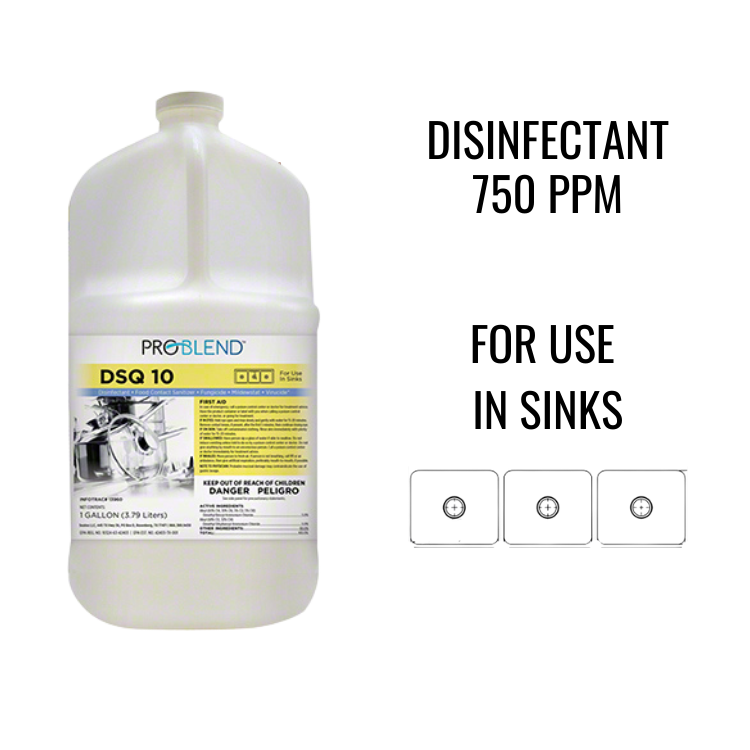 QUAT DISINFECTANT, 750PPM,  1 GALLON