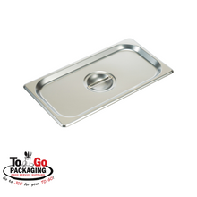 Load image into Gallery viewer, Lids for Third (1/3) Size Steamtable Pans, Stainless Steel
