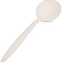 SOUP SPOON WHITE MEDIUM WEIGHT 1000/CS