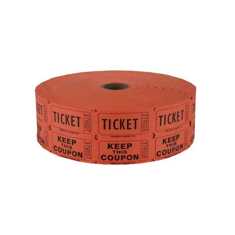 ORANGE RAFFLE TICKETS  2000 CT