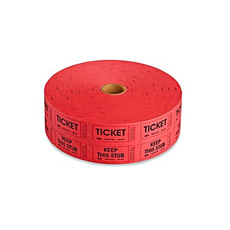 RED RAFFLE TICKETS  2000 CT