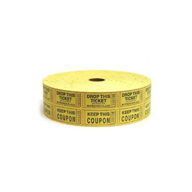 Yellow Raffle Token Yellow Raffle Tickets 2000 Ct. – To Go Packaging