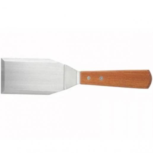 HAMBURGER TURNER  OFFSET WOODEN HANDLE