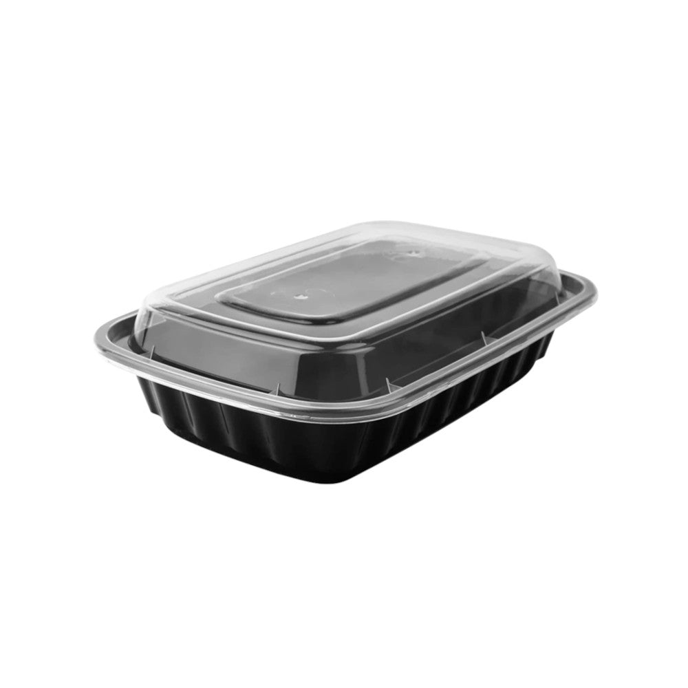 24 oz. Rectangle Microwaveable Container With Lid