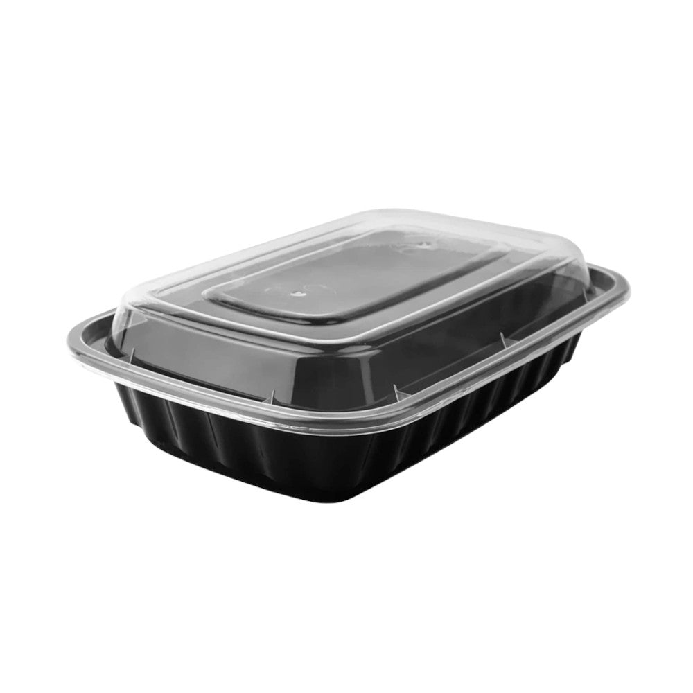 28 oz. Rectangle Microwaveable Container With Lid