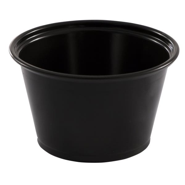 2 oz. Black Portion Cup PC200 BLACK 2500/Case – To Go Packaging
