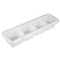 4 Compartment Bar Caddy White