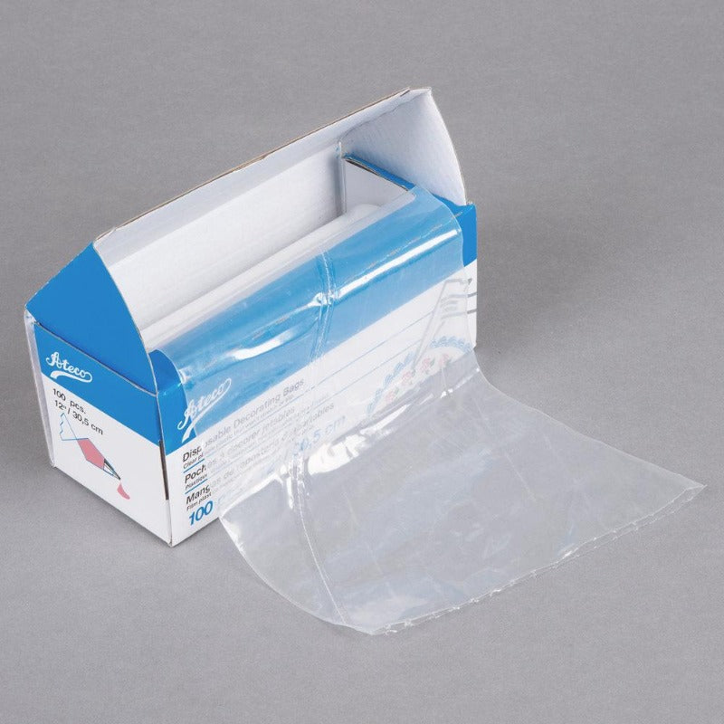 12 HIGH-GRIP CLEAR DISPOSABLE PASTRY BAGS 100 CT
