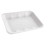 4P White Foam Tray