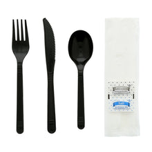 Load image into Gallery viewer, 6 Piece Black Cutlery Kit
