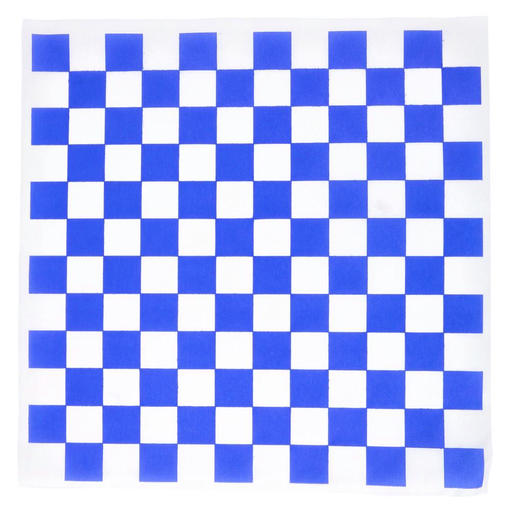 12 X 12 BLUE CHECKERED WAX PAPER CT.