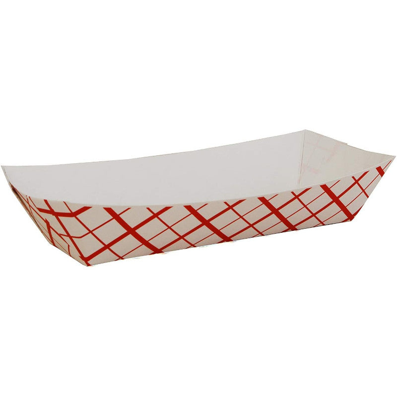 Hot Dog Red Plaid Paper Food Tray