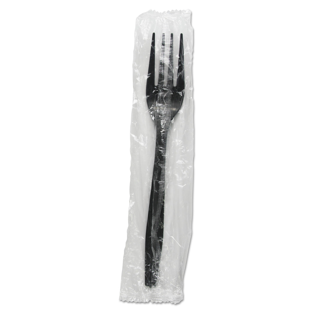 Wrapped Fork Black Heavy Weight